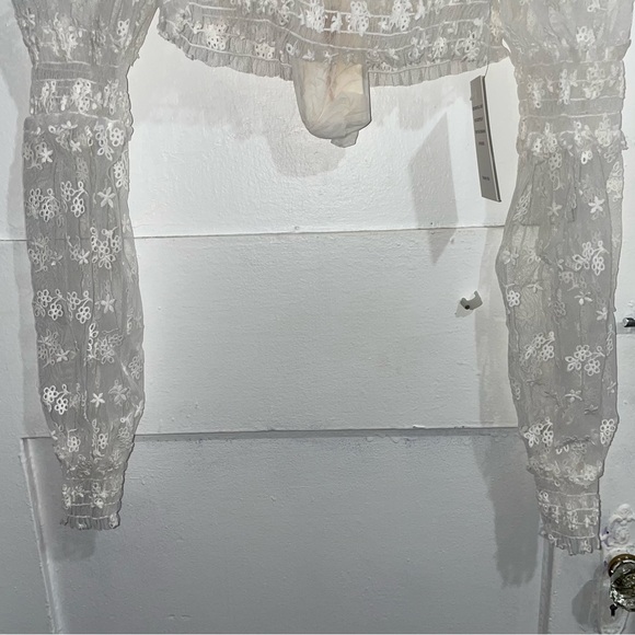 For Love & Lemons Constance Tulle Crop Top - Picture 3 of 6